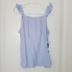 Old Navy Striped Square-Neck Ruffle-Trim Cami for Girls
